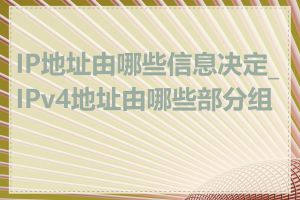 IP地址由哪些信息决定_IPv4地址由哪些部分组成