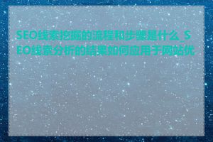 SEO线索挖掘的流程和步骤是什么_SEO线索分析的结果如何应用于网站优化