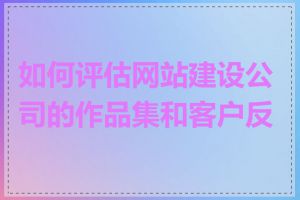 如何评估网站建设公司的作品集和客户反馈