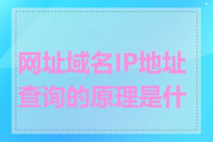 网址域名IP地址查询的原理是什么