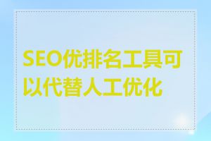 SEO优排名工具可以代替人工优化吗