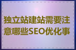 独立站建站需要注意哪些SEO优化事项