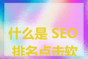 什么是 SEO 排名点击软件