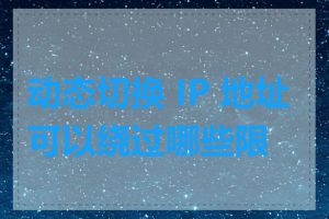 动态切换 IP 地址可以绕过哪些限制