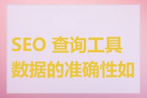 SEO 查询工具数据的准确性如何