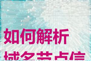 如何解析域名节点信息