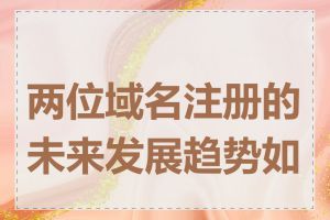两位域名注册的未来发展趋势如何