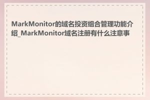 MarkMonitor的域名投资组合管理功能介绍_MarkMonitor域名注册有什么注意事项