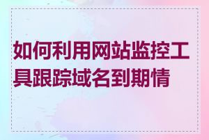 如何利用网站监控工具跟踪域名到期情况