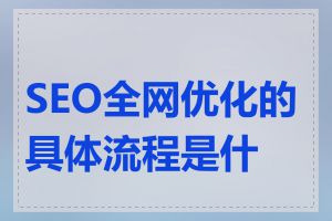 SEO全网优化的具体流程是什么