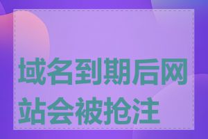 域名到期后网站会被抢注吗