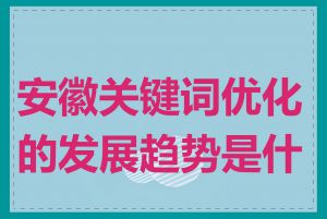 安徽关键词优化的发展趋势是什么
