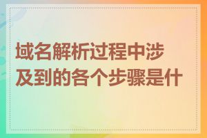 域名解析过程中涉及到的各个步骤是什么