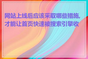 网站上线后应该采取哪些措施,才能让首页快速被搜索引擎收录