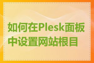 如何在Plesk面板中设置网站根目录