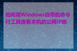如何用Windows自带的命令行工具查看本机的公网IP地址