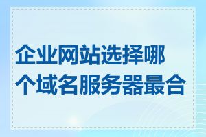 企业网站选择哪个域名服务器最合适