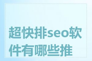 超快排seo软件有哪些推荐