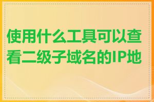 使用什么工具可以查看二级子域名的IP地址