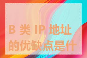 B 类 IP 地址的优缺点是什么