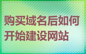 购买域名后如何开始建设网站
