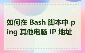 如何在 Bash 脚本中 ping 其他电脑 IP 地址