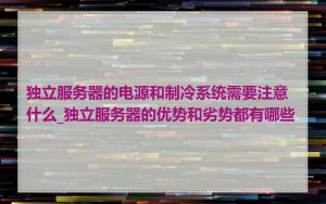 独立服务器的电源和制冷系统需要注意什么_独立服务器的优势和劣势都有哪些
