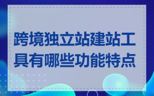 跨境独立站建站工具有哪些功能特点