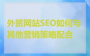 外贸网站SEO如何与其他营销策略配合