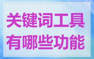 关键词工具有哪些功能