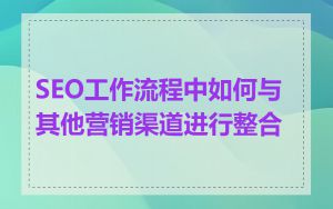 SEO工作流程中如何与其他营销渠道进行整合