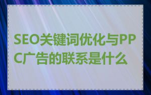 SEO关键词优化与PPC广告的联系是什么