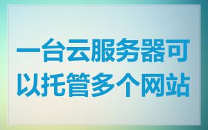 一台云服务器可以托管多个网站