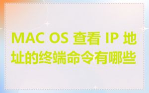 MAC OS 查看 IP 地址的终端命令有哪些