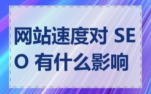 网站速度对 SEO 有什么影响