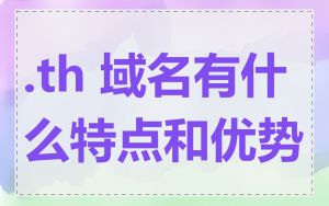 .th 域名有什么特点和优势