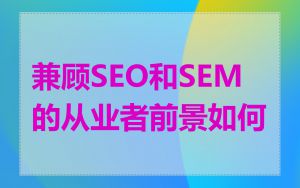 兼顾SEO和SEM的从业者前景如何