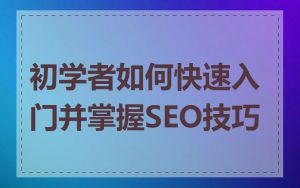 初学者如何快速入门并掌握SEO技巧