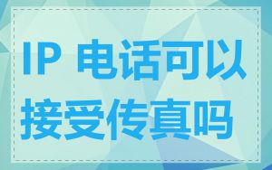 IP 电话可以接受传真吗