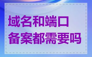 域名和端口备案都需要吗
