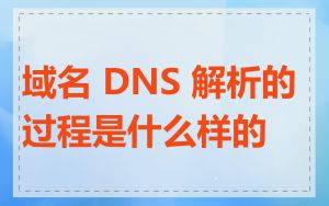 域名 DNS 解析的过程是什么样的