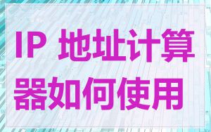 IP 地址计算器如何使用