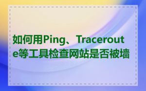 如何用Ping、Traceroute等工具检查网站是否被墙