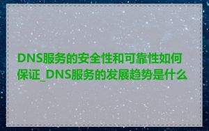 DNS服务的安全性和可靠性如何保证_DNS服务的发展趋势是什么