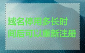 域名停用多长时间后可以重新注册