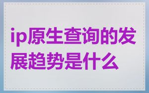 ip原生查询的发展趋势是什么
