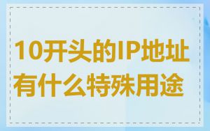 10开头的IP地址有什么特殊用途