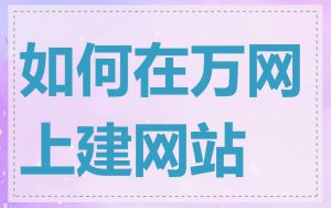 如何在万网上建网站