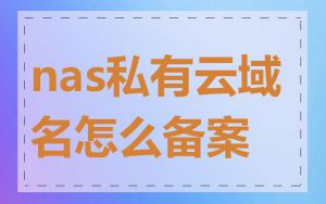 nas私有云域名怎么备案