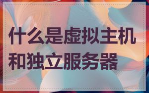 什么是虚拟主机和独立服务器
